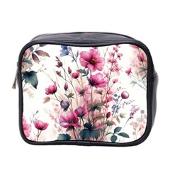 Flora Floral Flower Petal Mini Toiletries Bag (two Sides)