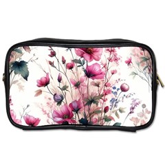 Flora Floral Flower Petal Toiletries Bag (one Side) by Maspions