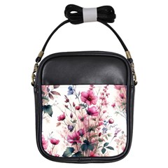 Flora Floral Flower Petal Girls Sling Bag