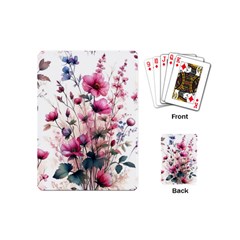 Flora Floral Flower Petal Playing Cards Single Design (mini)