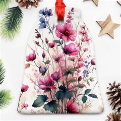 Flora Floral Flower Petal Bell Ornament (two Sides)