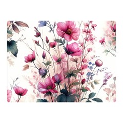 Flora Floral Flower Petal Two Sides Premium Plush Fleece Blanket (mini)