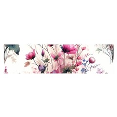 Flora Floral Flower Petal Oblong Satin Scarf (16  X 60 ) by Maspions