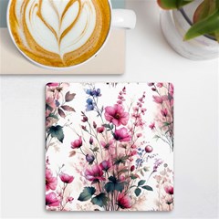 Flora Floral Flower Petal Uv Print Square Tile Coaster 