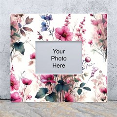 Flora Floral Flower Petal White Wall Photo Frame 5  X 7  by Maspions