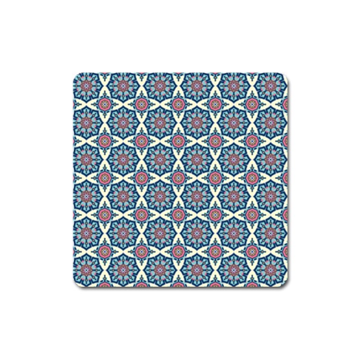 Abstract Mandala Seamless Background Texture Square Magnet