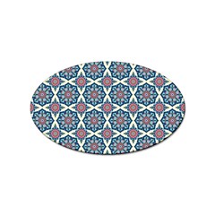 Abstract Mandala Seamless Background Texture Sticker Oval (100 Pack)