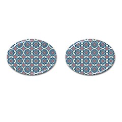 Abstract Mandala Seamless Background Texture Cufflinks (oval)