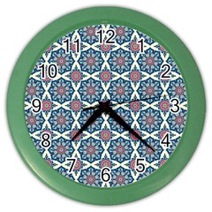 Abstract Mandala Seamless Background Texture Color Wall Clock