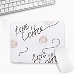 Seamless Pattern Coffee Text Small Mousepad Front