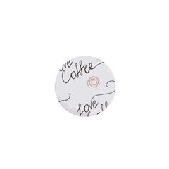 Seamless Pattern Coffee Text 1  Mini Magnets