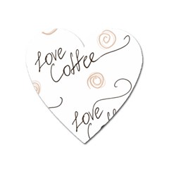 Seamless Pattern Coffee Text Heart Magnet