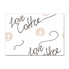 Seamless Pattern Coffee Text Sticker A4 (100 Pack)