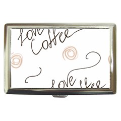 Seamless Pattern Coffee Text Cigarette Money Case