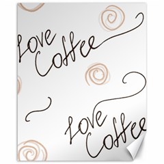 Seamless Pattern Coffee Text Canvas 16  X 20 