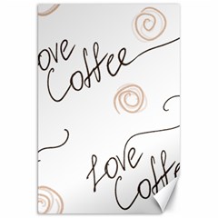 Seamless Pattern Coffee Text Canvas 20  X 30 