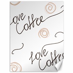 Seamless Pattern Coffee Text Canvas 36  X 48 