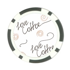 Seamless Pattern Coffee Text Poker Chip Card Guard