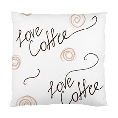 Seamless Pattern Coffee Text Standard Cushion Case (one Side)