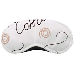 Seamless Pattern Coffee Text Sleep Mask by Maspions