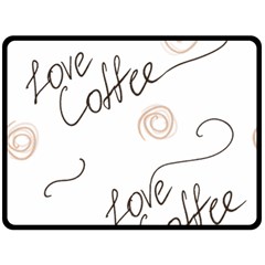 Seamless Pattern Coffee Text Fleece Blanket (large) by Maspions