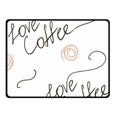 Seamless Pattern Coffee Text Fleece Blanket (small)