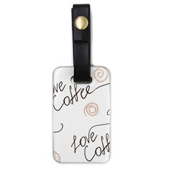 Seamless Pattern Coffee Text Luggage Tag (one Side) by Maspions