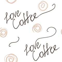 Seamless Pattern Coffee Text Play Mat (square) by Maspions