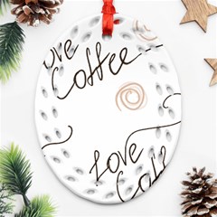 Seamless Pattern Coffee Text Ornament (oval Filigree)