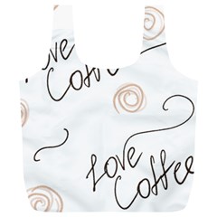 Seamless Pattern Coffee Text Full Print Recycle Bag (xl)