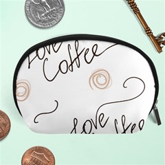 Seamless Pattern Coffee Text Accessory Pouch (large)