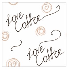 Seamless Pattern Coffee Text Square Satin Scarf (36  X 36 )