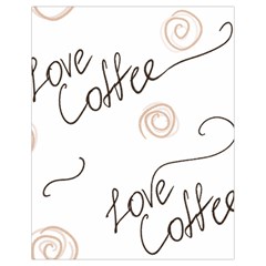 Seamless Pattern Coffee Text Drawstring Bag (small)