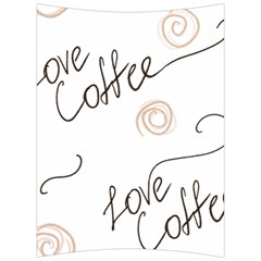 Seamless Pattern Coffee Text Back Support Cushion