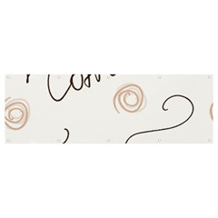 Seamless Pattern Coffee Text Banner And Sign 12  X 4 