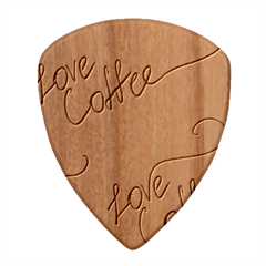 Seamless Pattern Coffee Text Wood Guitar Pick (set Of 10)