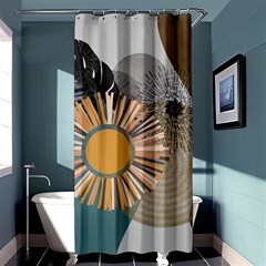 Boho Leaves Botanical Retro Vintage Shower Curtain 36  X 72  (stall) 