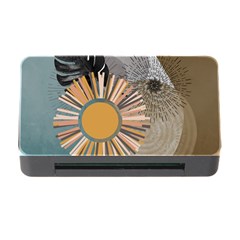 Boho Leaves Botanical Retro Vintage Memory Card Reader With Cf