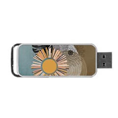 Boho Leaves Botanical Retro Vintage Portable Usb Flash (one Side)