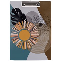 Boho Leaves Botanical Retro Vintage A4 Acrylic Clipboard