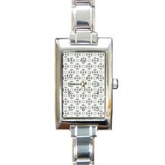 Background Pattern Retro Vintage Rectangle Italian Charm Watch