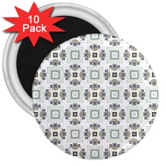 Background Pattern Retro Vintage 3  Magnets (10 Pack) 