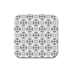 Background Pattern Retro Vintage Rubber Square Coaster (4 Pack)