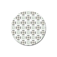 Background Pattern Retro Vintage Magnet 3  (round) by Maspions