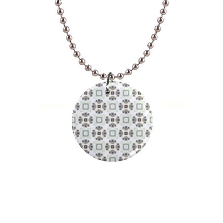 Background Pattern Retro Vintage 1  Button Necklace