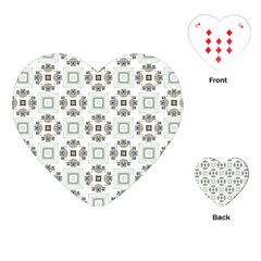 Background Pattern Retro Vintage Playing Cards Single Design (heart)