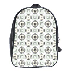 Background Pattern Retro Vintage School Bag (large)