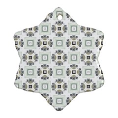 Background Pattern Retro Vintage Snowflake Ornament (two Sides) by Maspions