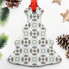 Background Pattern Retro Vintage Christmas Tree Ornament (two Sides)