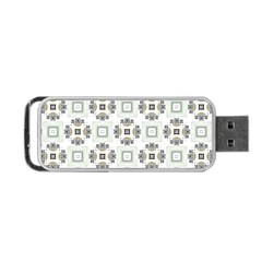 Background Pattern Retro Vintage Portable Usb Flash (one Side)